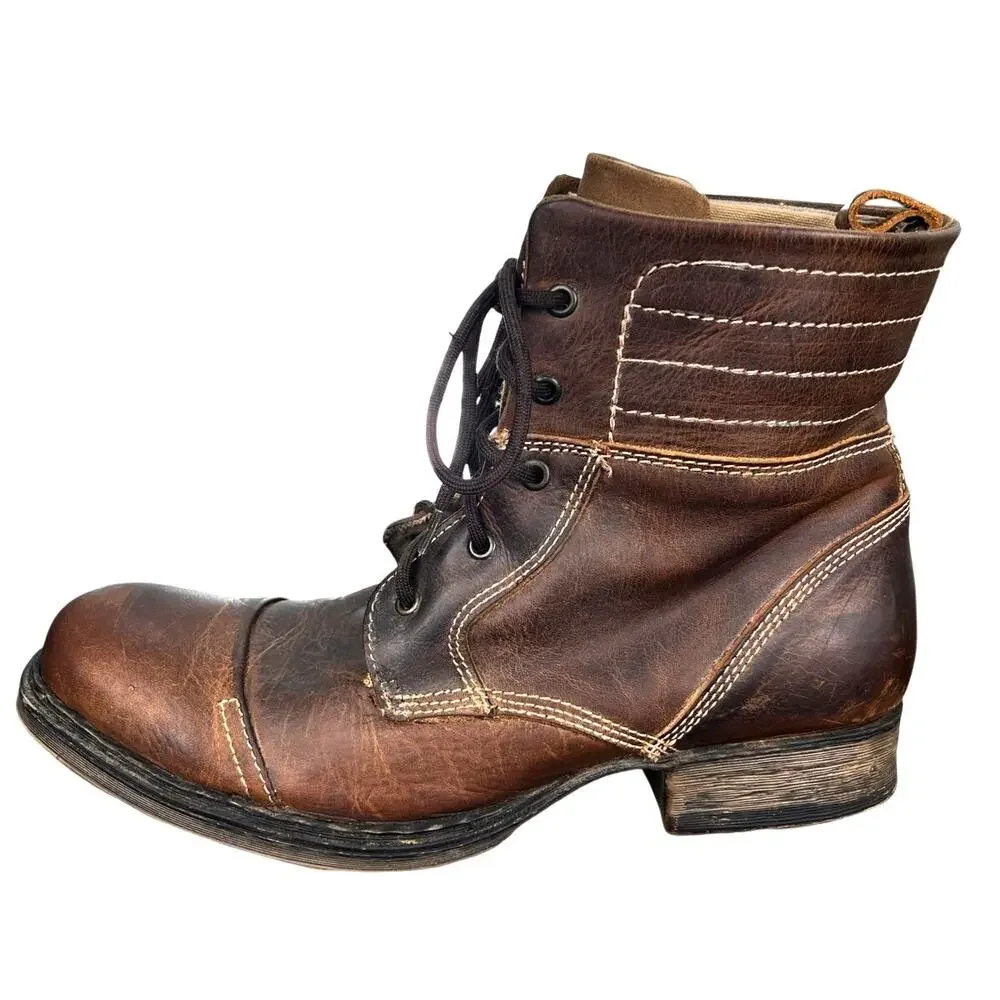 Bed Stu Men’s Den Brown Leather Lace Up Chukka Boots Size US 12